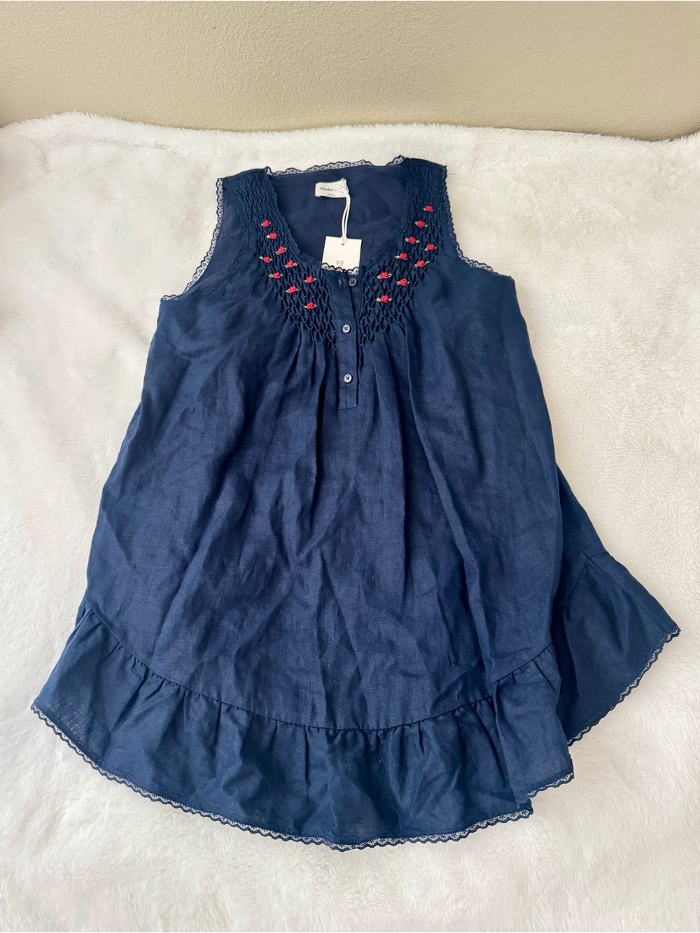 Aritzia Sunday Best Karina Linen Dress/ Admiral / 2xs/ New with tag - Picture 8 of 16